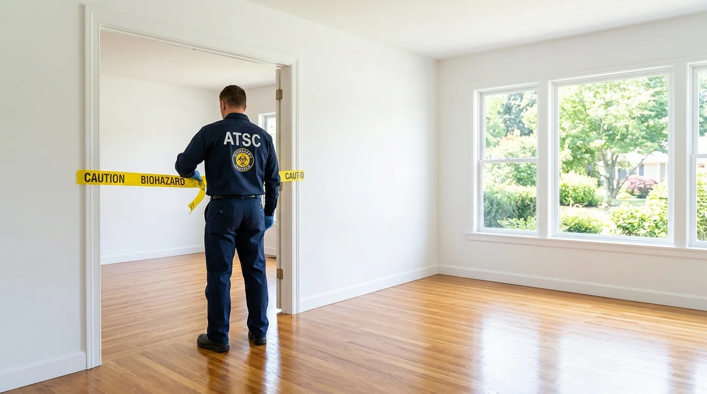 Certified biohazard cleanup crew performing Decomposition Cleanup in Chino